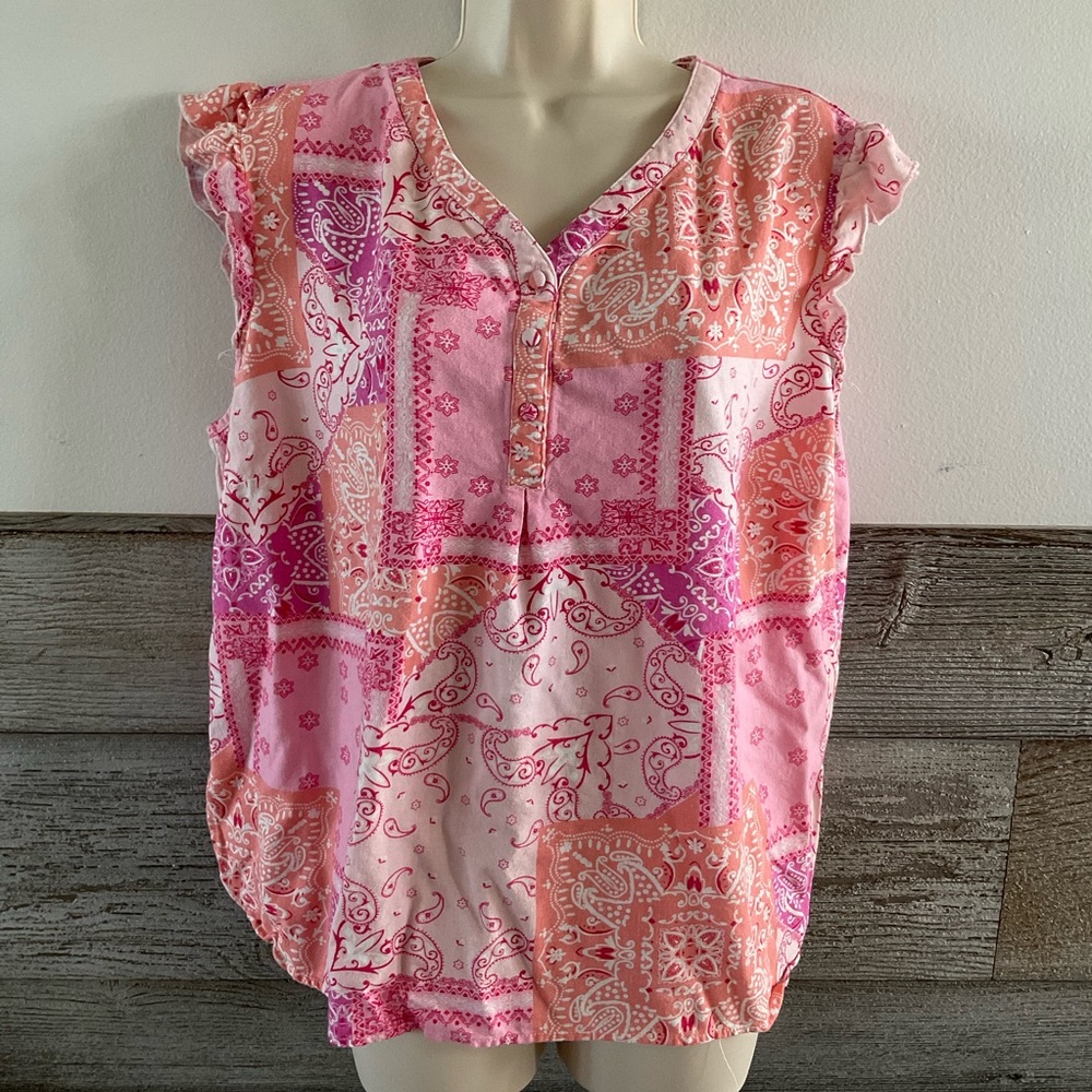 Linen Blend Hester & Orchard linen blend top size XL (M1)